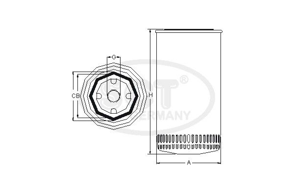 SCT GERMANY Hydrauliikkasuodatin, korkeustasonsäätö SY 8001